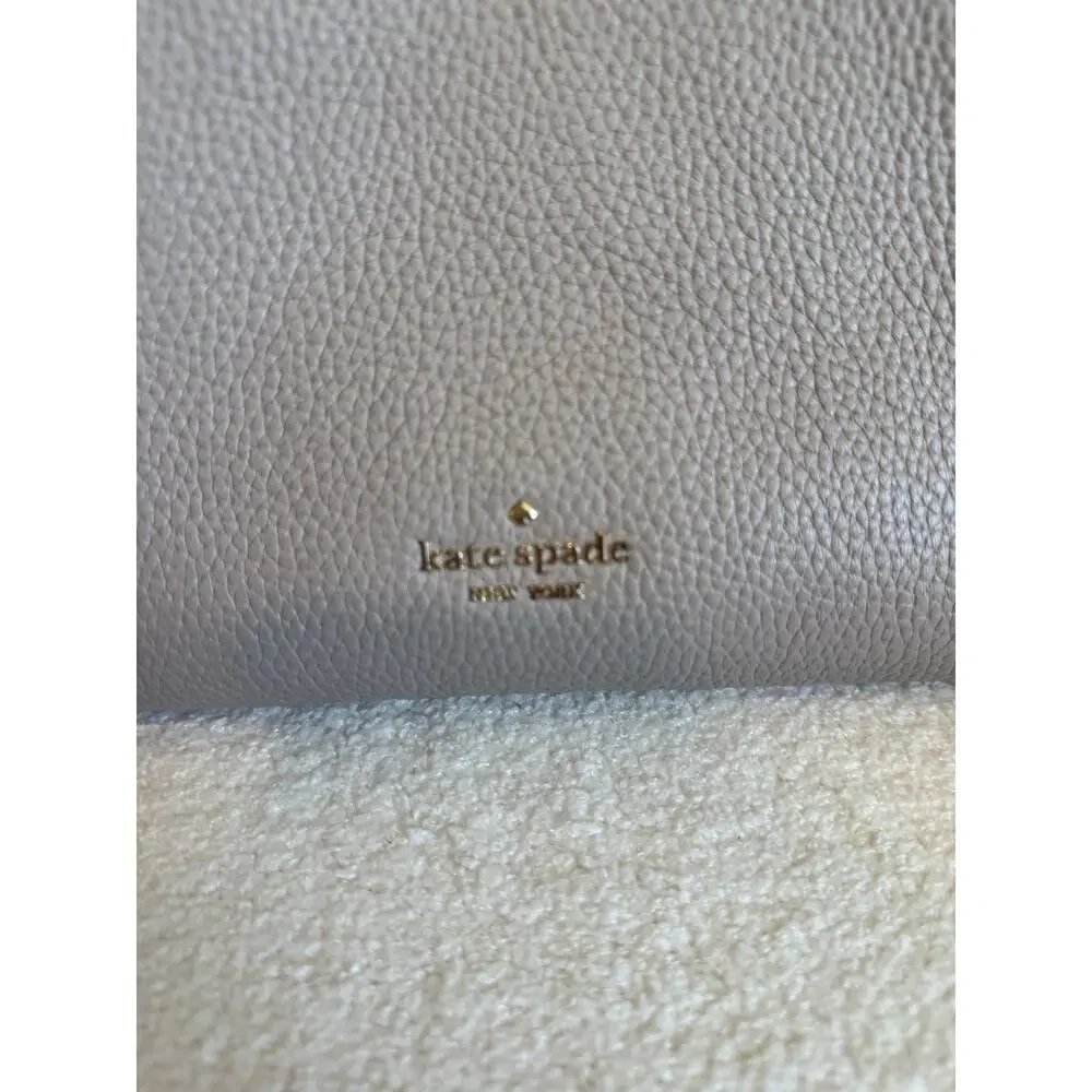 Kate Spade New York Pebbled Leather Snakeskin Trim Tote Purse Shoulder Bag